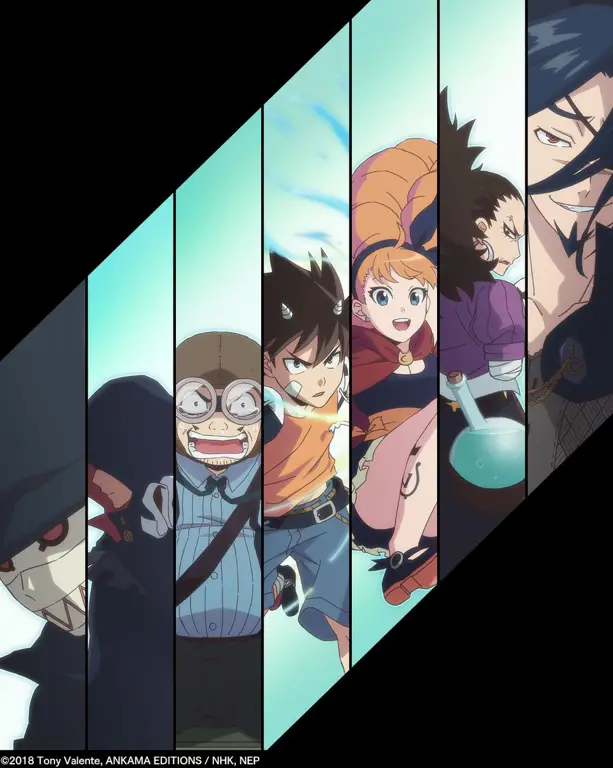 Karakter-karakter utama dalam anime Radiant Gambar karakter-karakter utama dalam anime Radiant