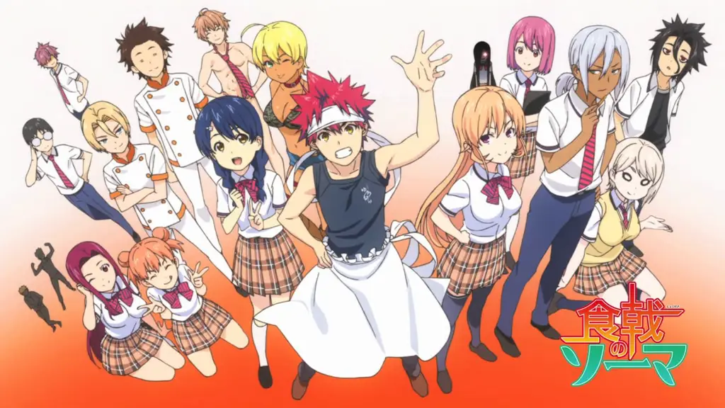 Gambar karakter-karakter utama dalam anime Shokugeki