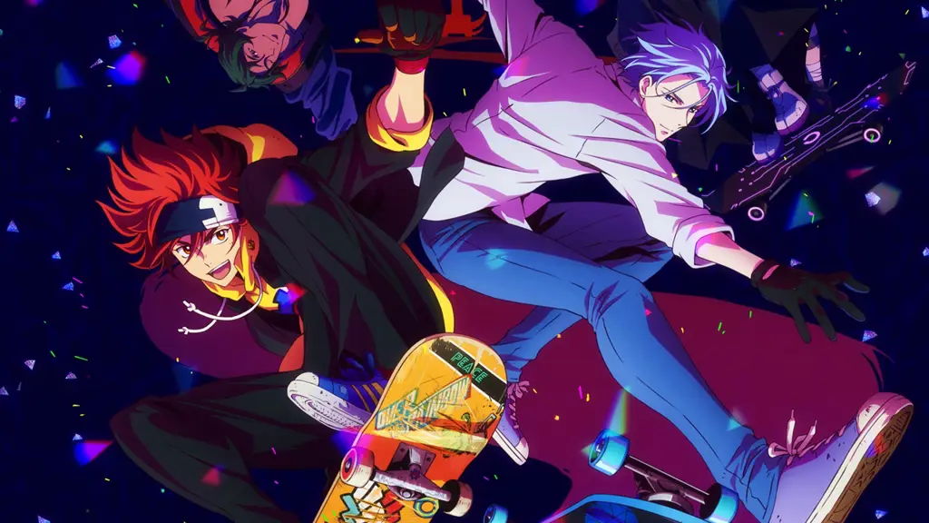 Gambar para karakter utama dalam anime SK8 the Infinity