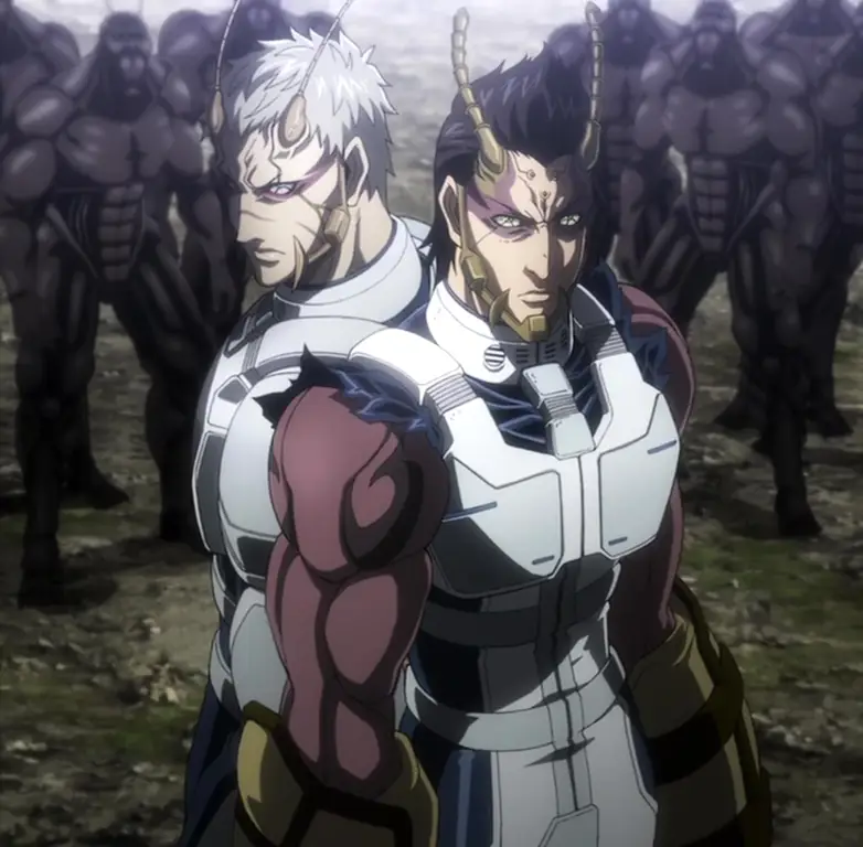 Ilustrasi karakter-karakter dalam anime Terra Formars