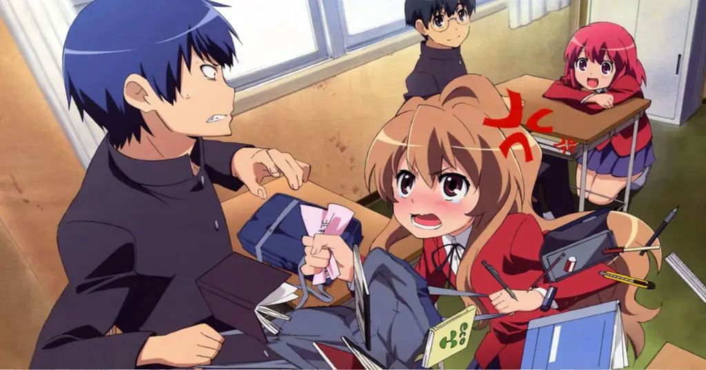 Gambar para karakter utama anime Toradora!