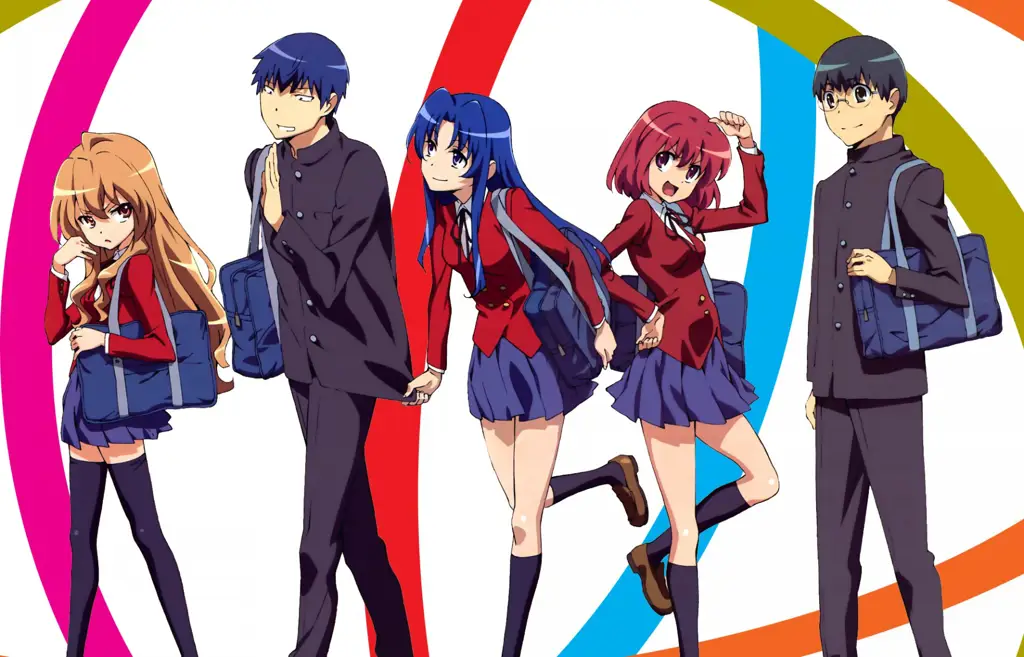 Gambar para karakter utama anime Toradora!