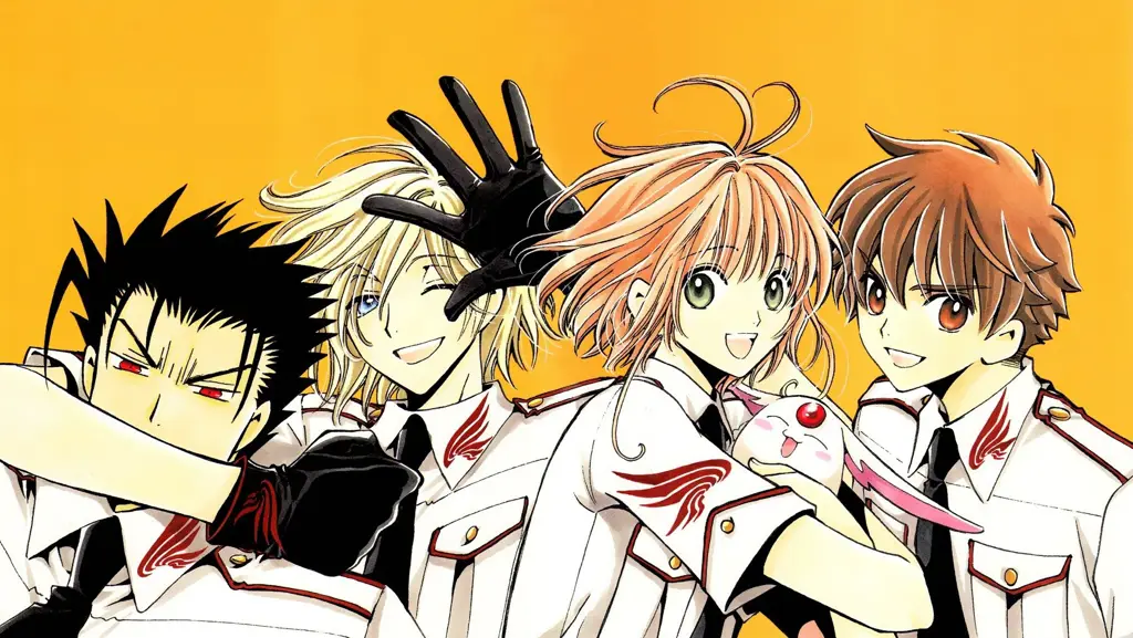 Gambar karakter-karakter utama dalam anime Tsubasa: Reservoir Chronicle