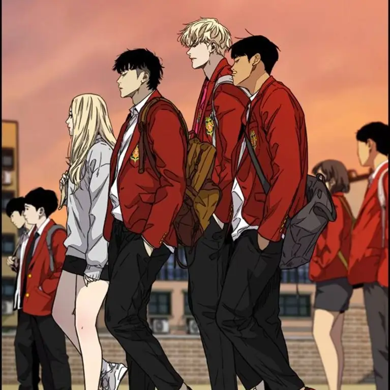 Karakter-karakter utama dalam anime Wind Breaker Gambar karakter-karakter dalam anime Wind Breaker