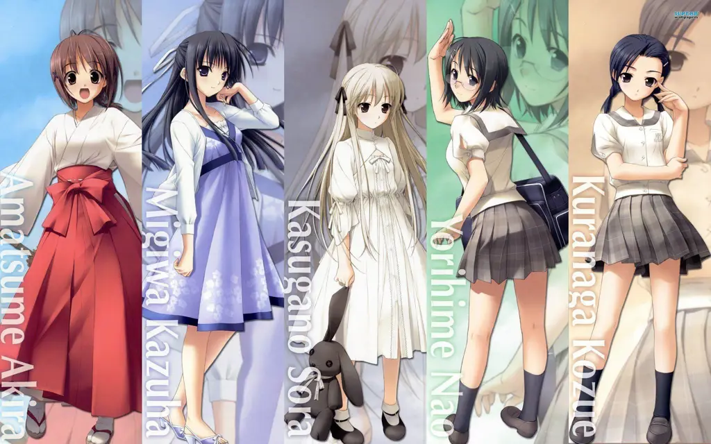 Gambar para karakter di Yosuga no Sora