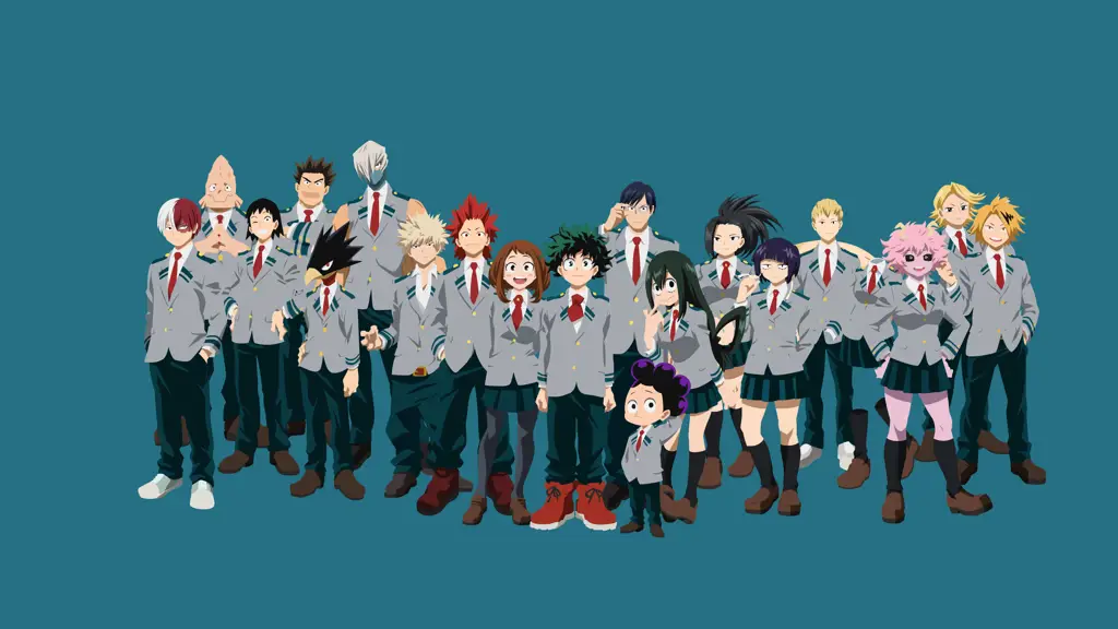 Gambar para karakter dalam Boku no Hero Academia