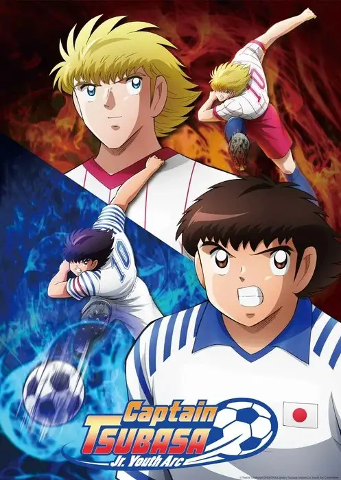 Gambar para karakter utama dalam Captain Tsubasa Junior Youth