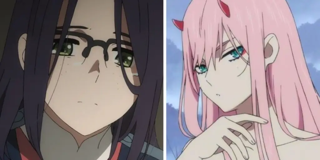 Gambar karakter-karakter utama dalam anime Darling in the Franxx