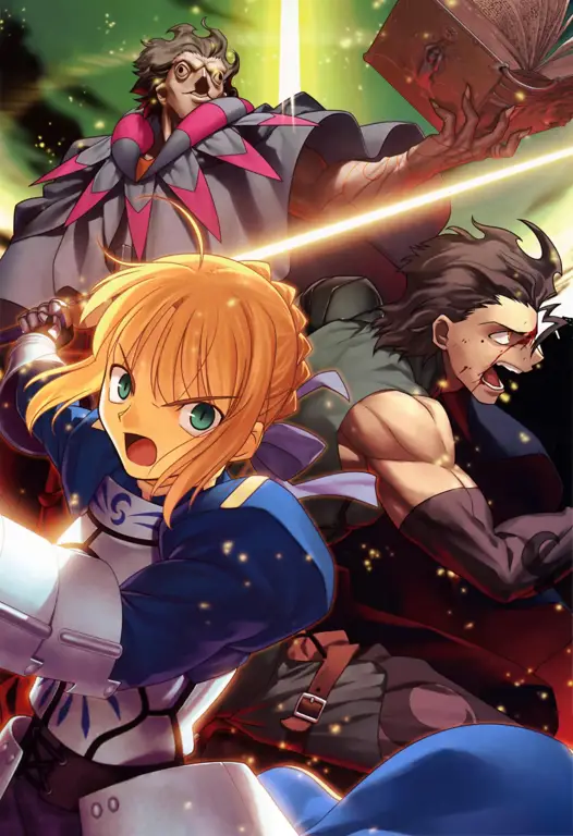 Gambar para karakter utama dalam anime Fate/Zero