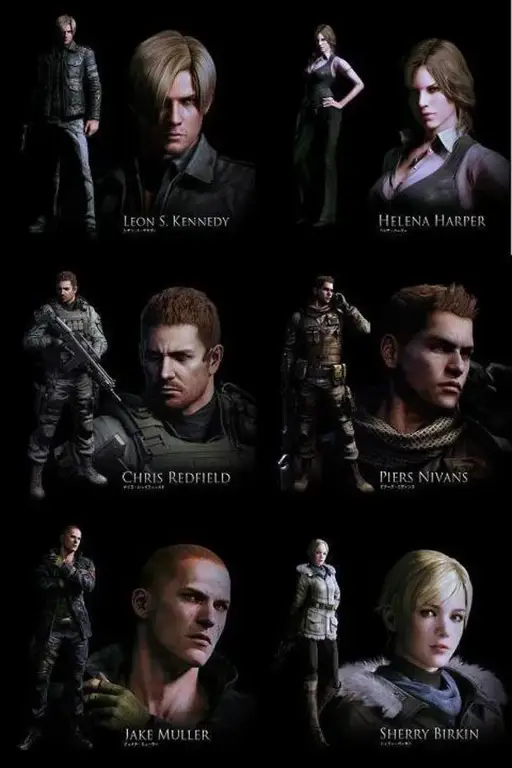 Karakter-karakter dalam film Resident Evil 6