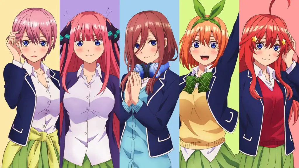 Gambar para karakter utama Go Toubun no Hanayome