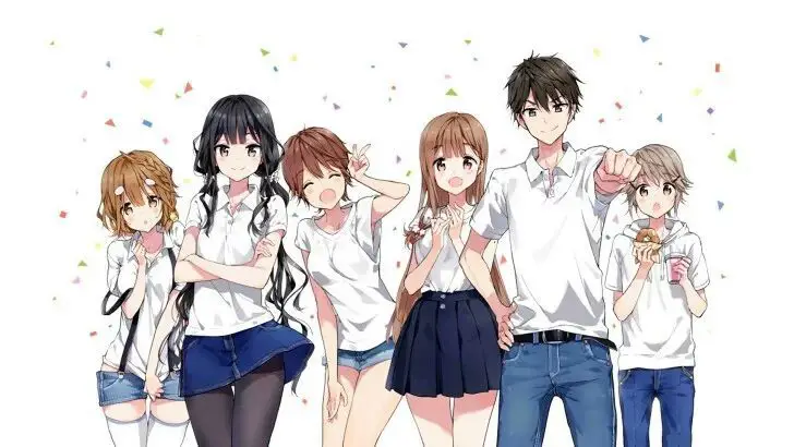 Gambar karakter-karakter utama dalam anime Masamune-kun no Revenge