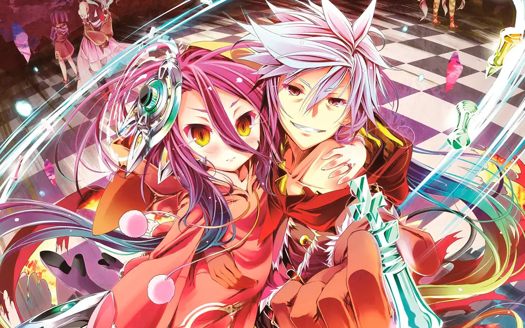 Karakter-karakter utama dalam No Game No Life Zero Ilustrasi karakter dari film No Game No Life Zero