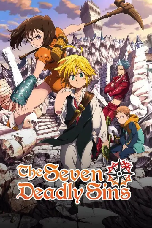 Gambar para karakter utama di The Seven Deadly Sins Season 1