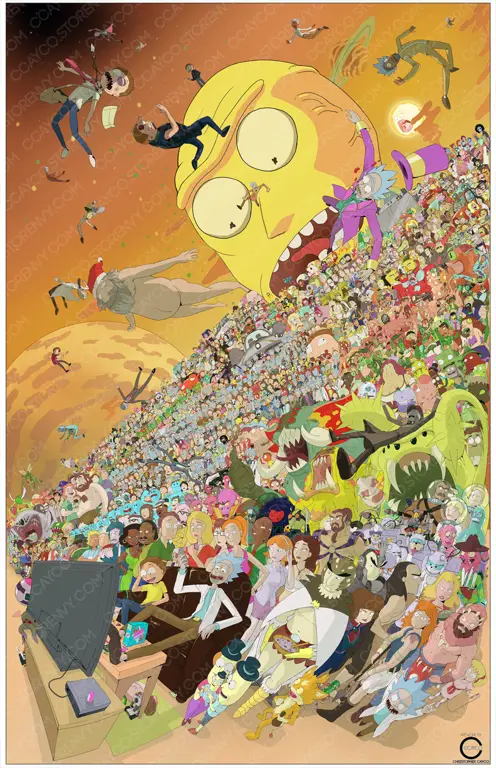 Gambar karakter Rick dan Morty