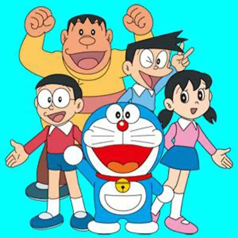 Gambar karakter Doraemon dan teman-temannya