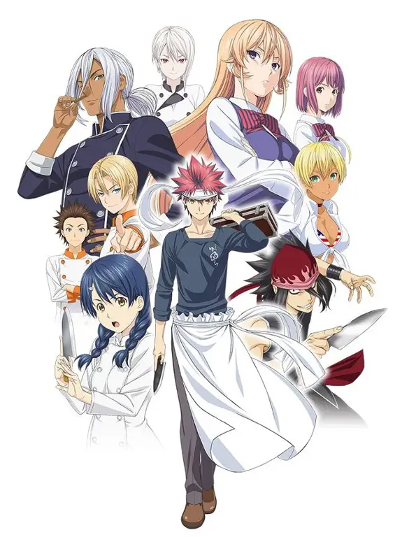 Gambar karakter-karakter utama Shokugeki no Soma