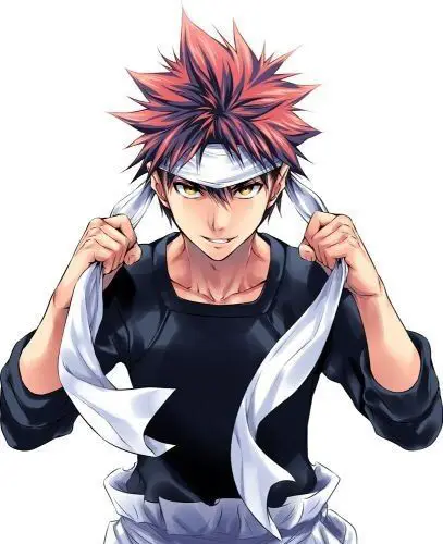 Gambar para karakter utama dalam anime Food Wars!