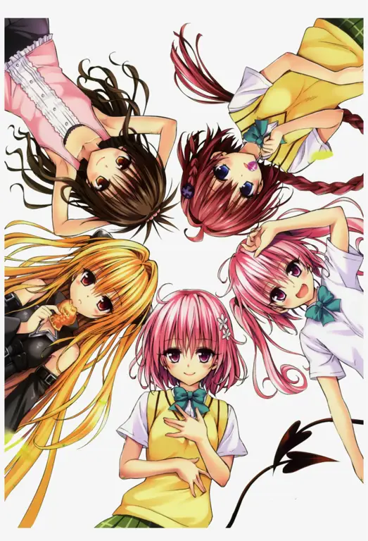 Gambar karakter-karakter utama di To Love-Ru: Darkness