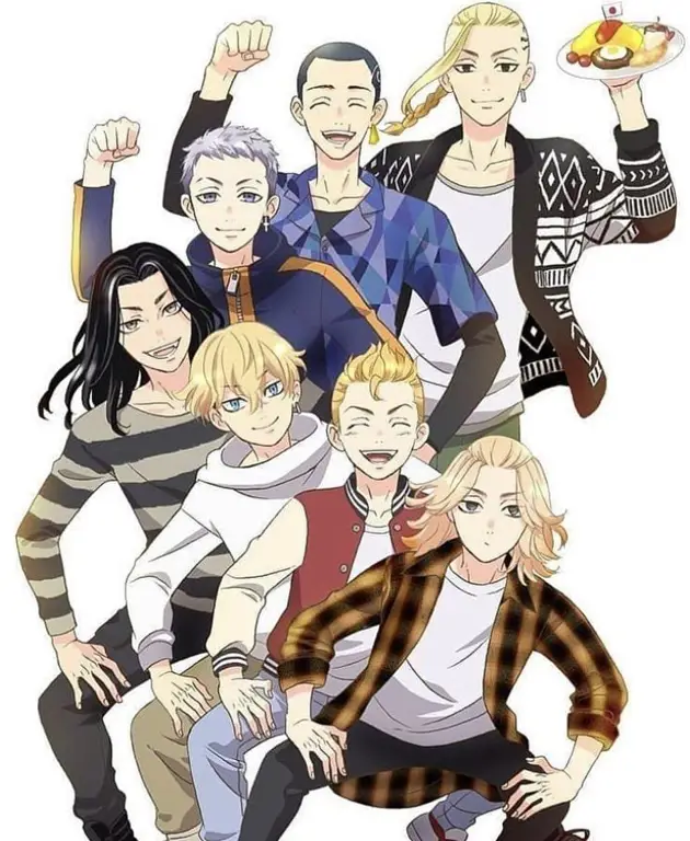 Karakter-karakter utama dalam Tokyo Revengers Gambar karakter-karakter utama Tokyo Revengers