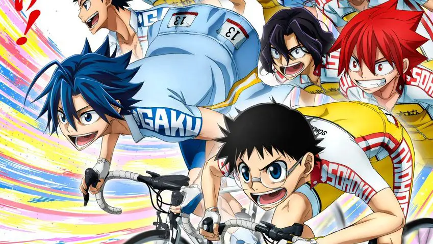 Gambar karakter-karakter utama dalam anime Yowamushi Pedal