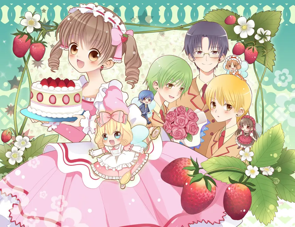 Gambar para karakter utama dalam anime Yumeiro Patissiere