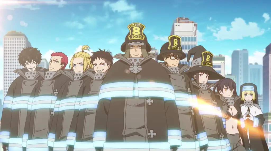 Gambar karakter-karakter di Fire Force season 2