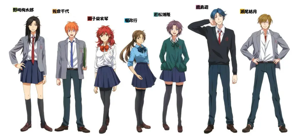 Gambar para karakter dalam Gekkan Shoujo Nozaki-kun