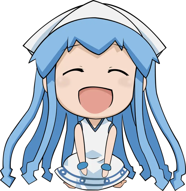 Gambar para karakter utama dalam anime Shinryaku! Ika Musume