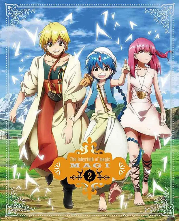 Gambar karakter-karakter utama di Magi season 2