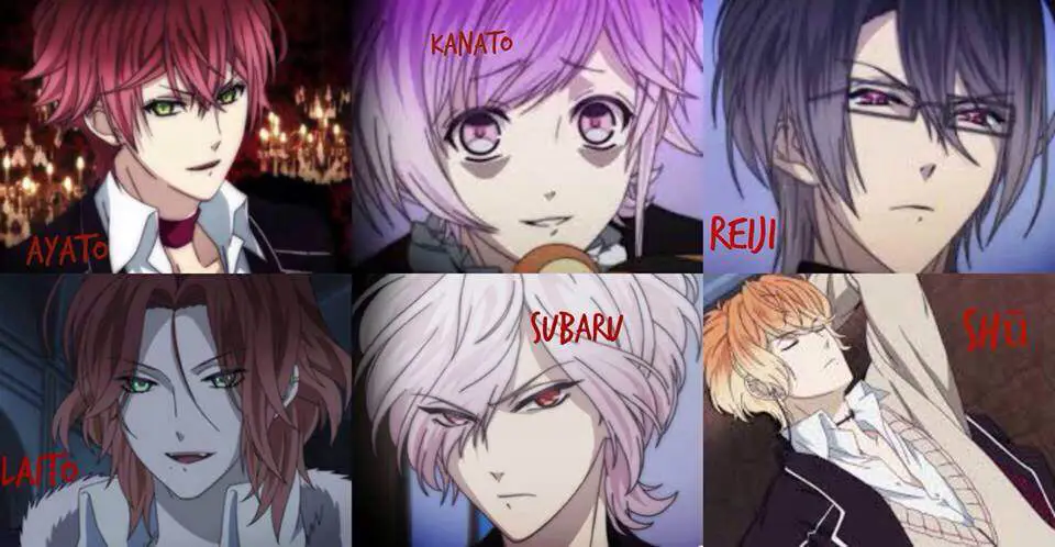 Gambar para karakter Diabolik Lovers