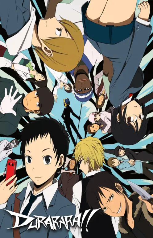 Gambar karakter-karakter utama dalam Durarara!! x2