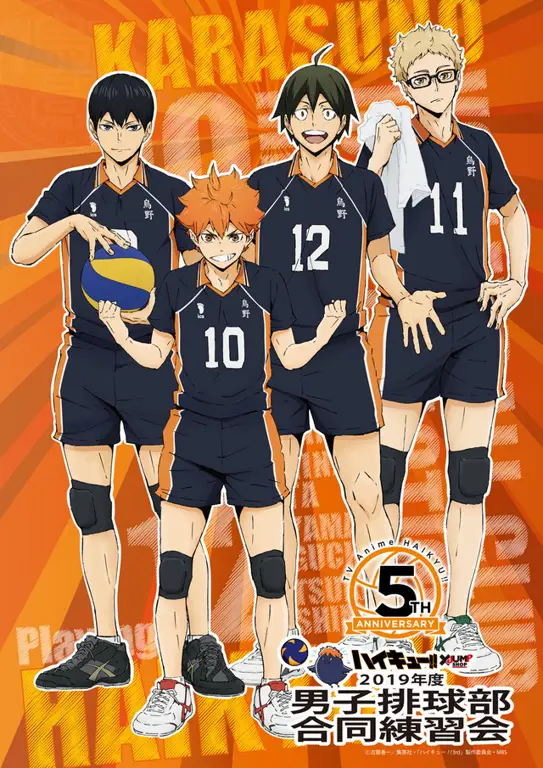 Karakter-karakter utama dalam Haikyuu!! Season 4, seperti Hinata, Kageyama, dan lainnya