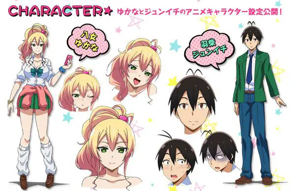 Gambar para karakter dalam anime Hajimete no Gal