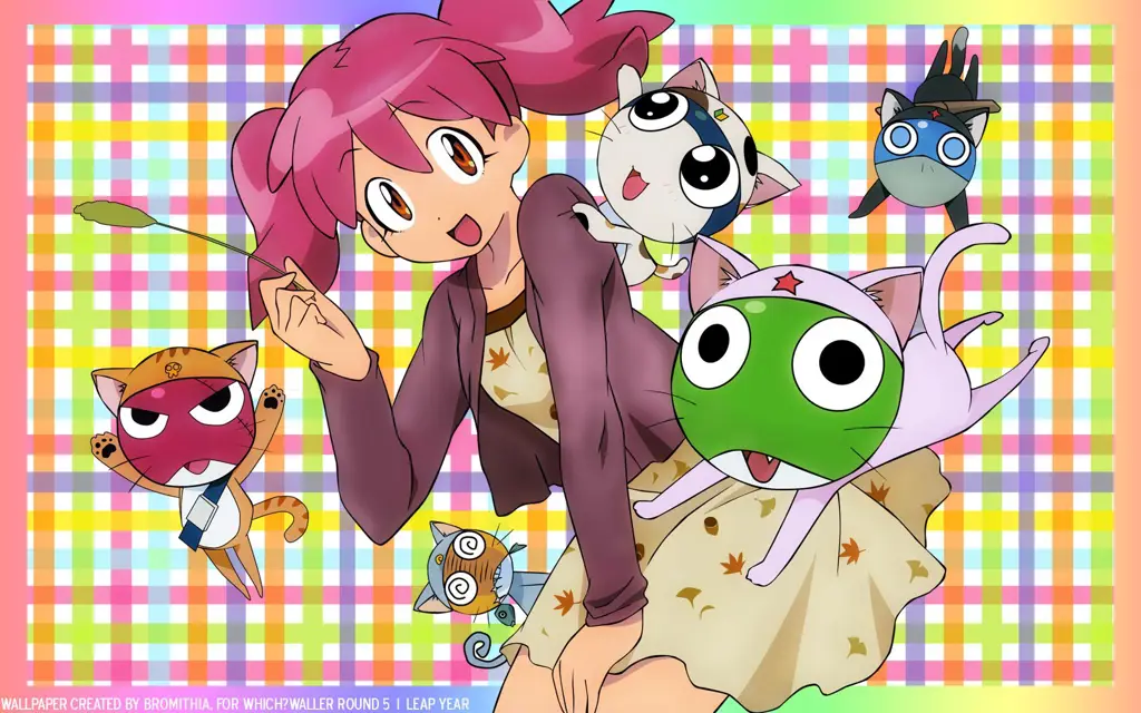 Gambar karakter-karakter utama Keroro Gunso