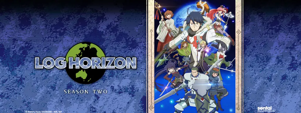 Para karakter utama Log Horizon musim 2 dalam sebuah adegan