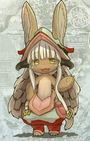 Gambar para karakter utama manga Made in Abyss, seperti Riko dan Reg