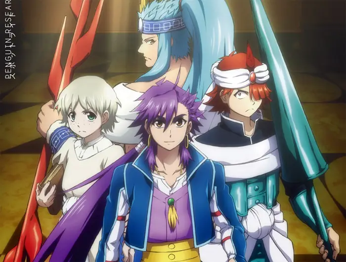 Gambar para karakter dalam Magi Sinbad no Bouken