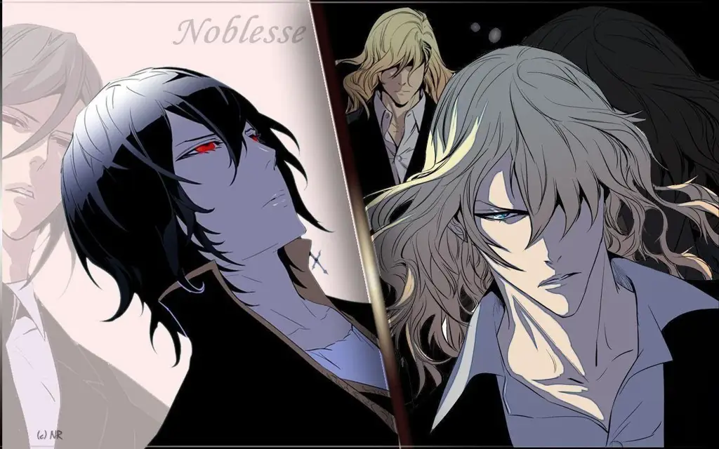 Gambar para karakter utama di webtoon Noblesse