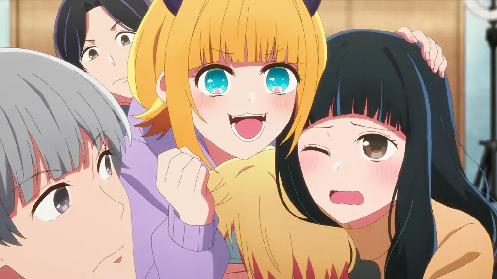Karakter-karakter Utama Oshi no Ko Gambar yang menampilkan karakter-karakter utama dalam Oshi no Ko
