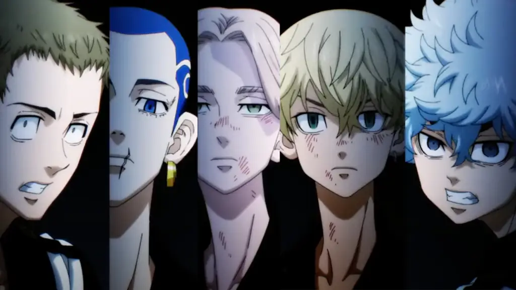 Gambar yang menampilkan beberapa karakter utama dalam manga Tokyo Revengers