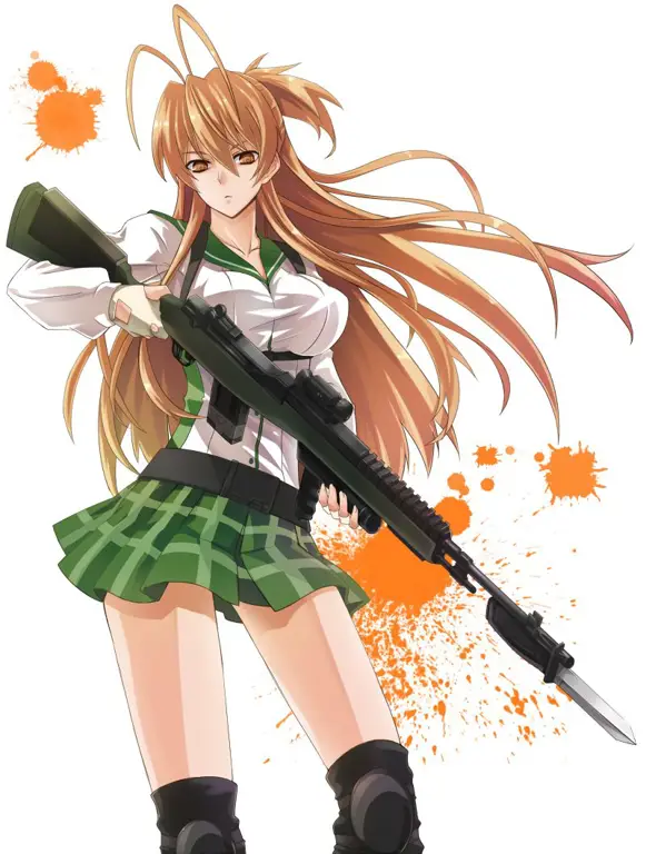 Gambar karakter utama di Highschool of the Dead