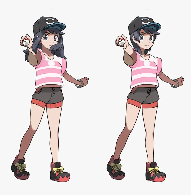 Gambar karakter-karakter utama di Pokemon Sun and Moon