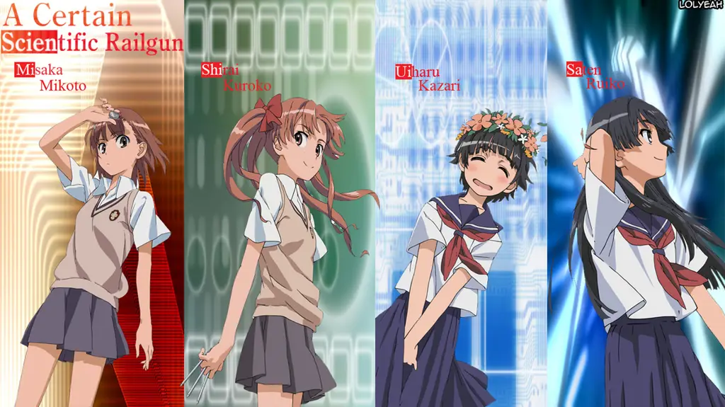 Gambar beberapa karakter utama dari To Aru Kagaku no Railgun T