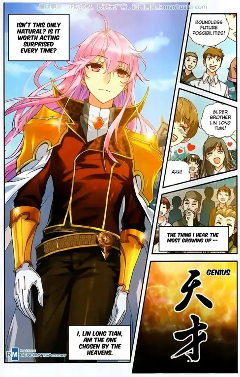 Gambar beberapa karakter penting dalam manhua Wu Dong Qian Kun