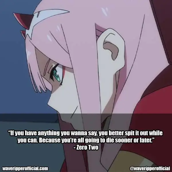 Gambar para karakter utama di Darling in the Franxx