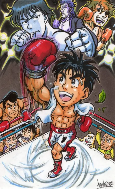 Para karakter utama dalam anime Hajime no Ippo