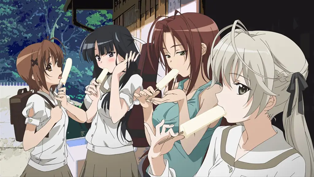 Para karakter utama dalam anime Yosuga no Sora.