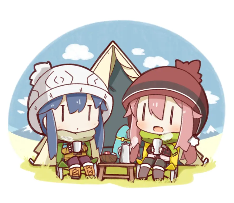 Para karakter utama anime Yuru Camp