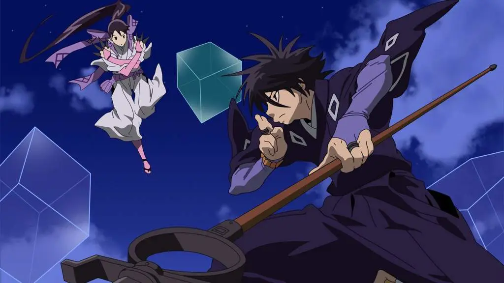 Gambar karakter-karakter utama dalam anime Kekkaishi